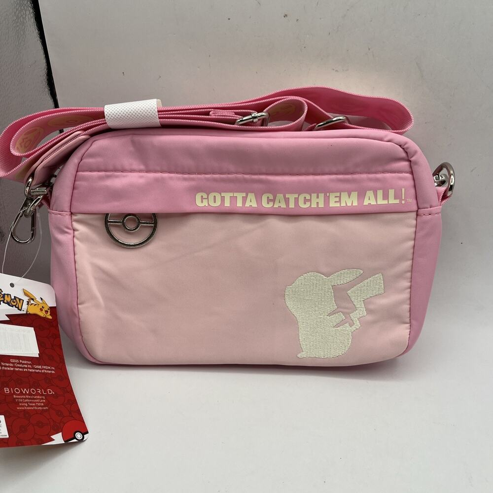 Pokemon Pikachu Gotta Catch Them All Fanny Hip Pack Pink Crossbody Bag Bioworld